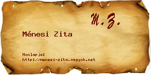 Ménesi Zita névjegykártya