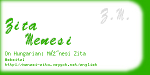 zita menesi business card